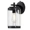 Westinghouse Fixture Wall Outdoor 60W Kezia, Textured Black Industrial Stl Clear Glass 6122100 - alternate 6